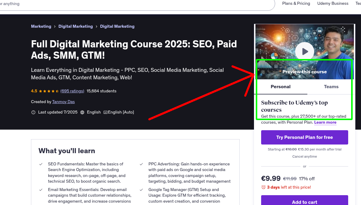 Full Digital Marketing Course 2025: SEO, Paid Ads, SMM, GTM!