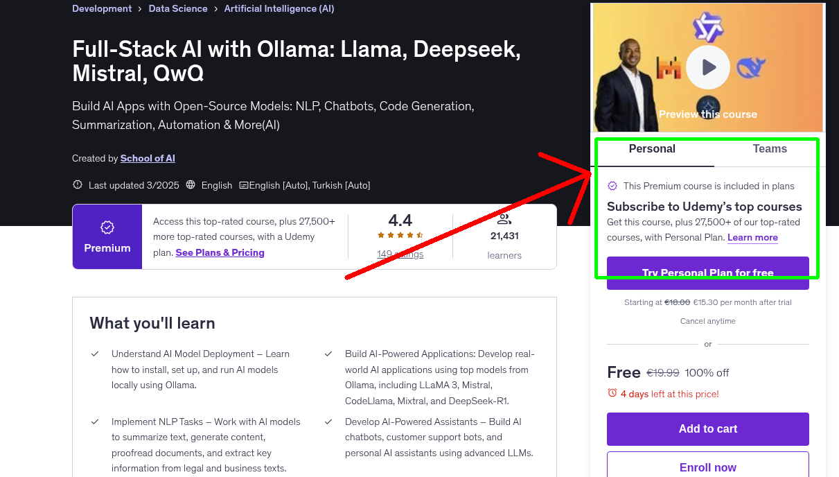 Full-Stack AI with Ollama: Llama, Deepseek, Mistral, QwQ