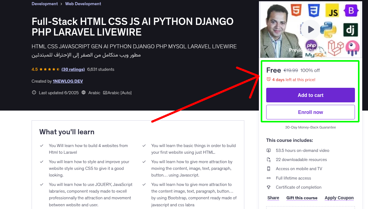 Full-Stack HTML CSS JS AI PYTHON DJANGO PHP LARAVEL LIVEWIRE
