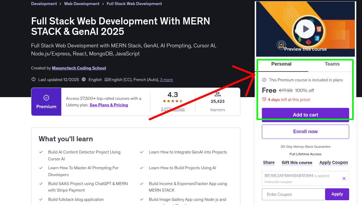 Full Stack Web Development With MERN STACK & GenAI 2025