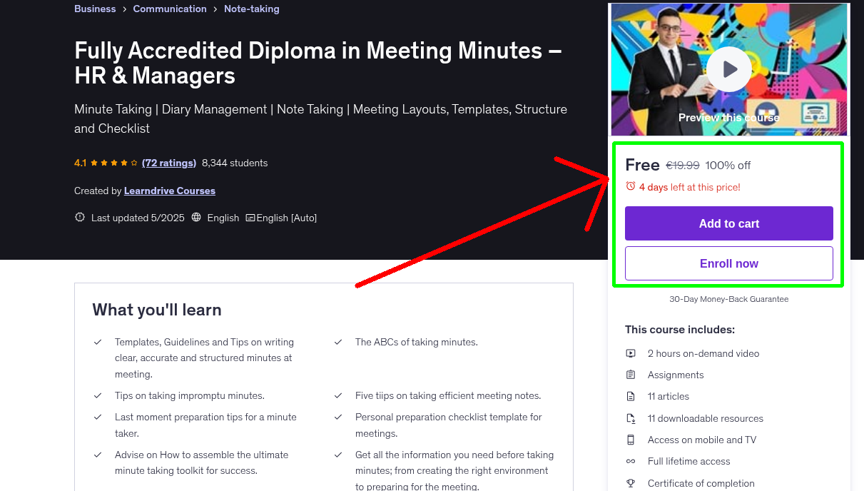 Fully Accredited Diploma in Meeting Minutes – HR & Managers