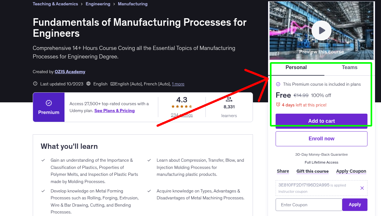 Fundamentals of Manufacturing Processes for Engineers