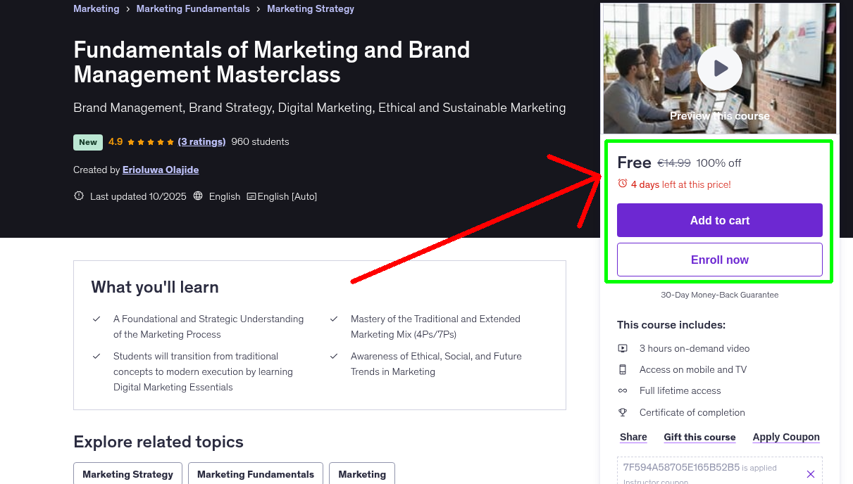 Fundamentals of Marketing and Brand Management Masterclass