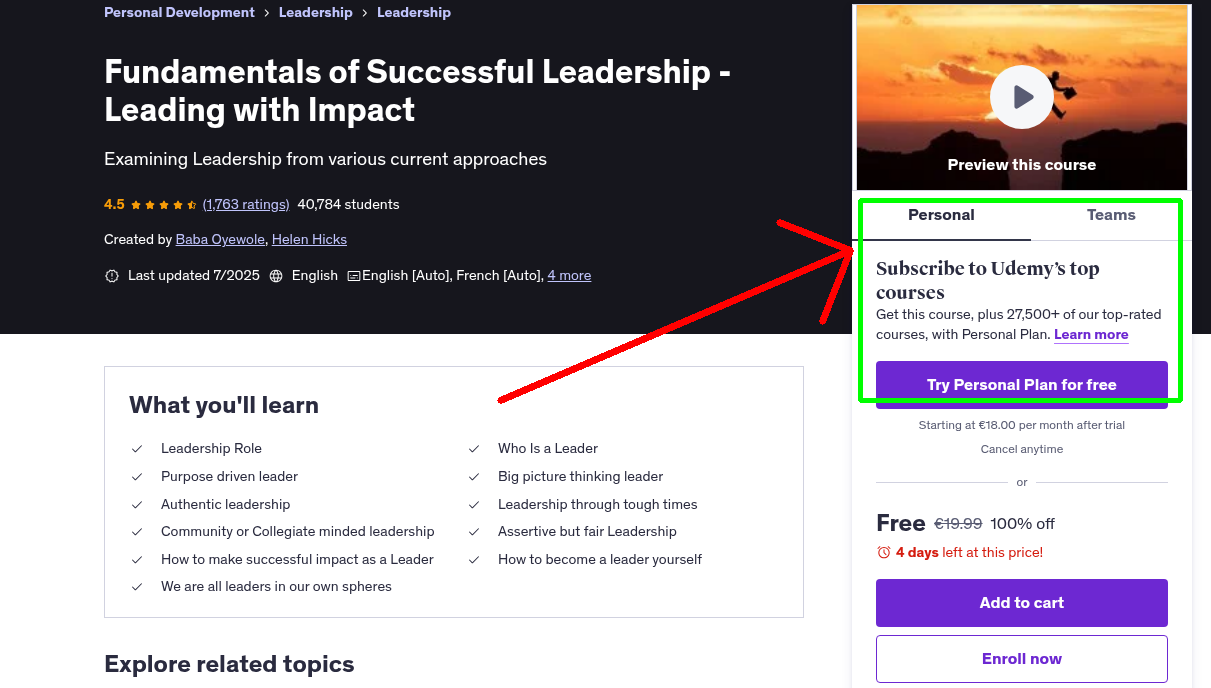 Fundamentals of Successful Leadership - Leading with Impact