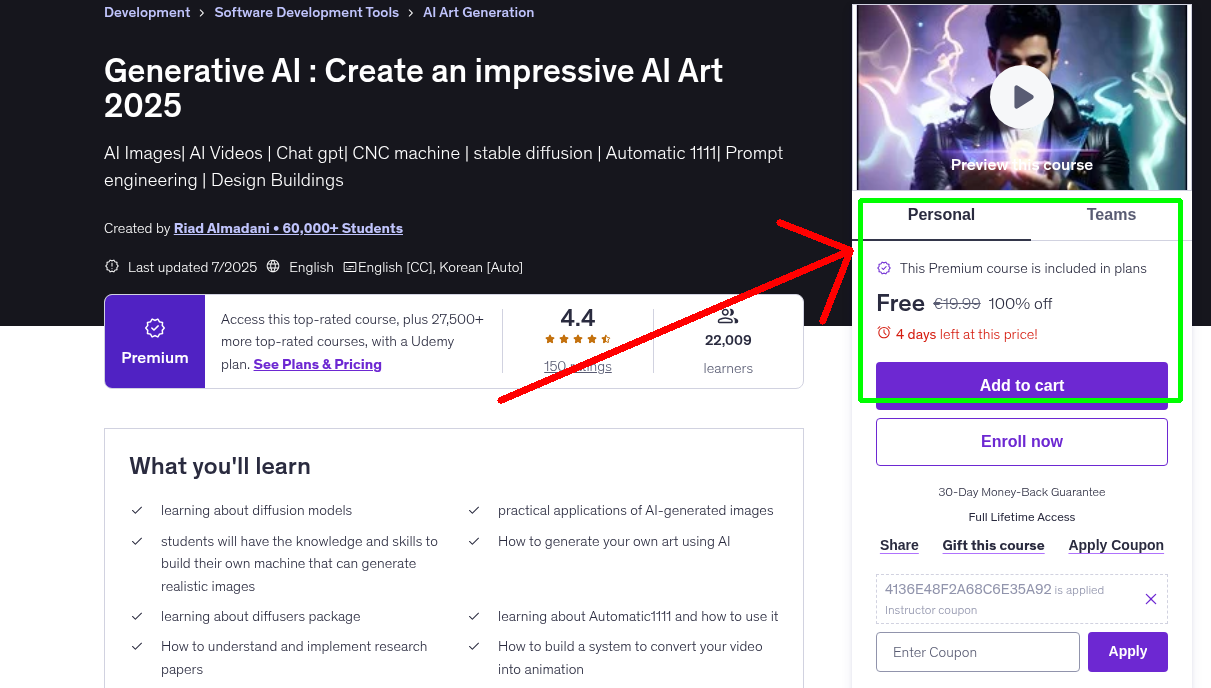 Generative AI : Create an impressive AI Art 2025