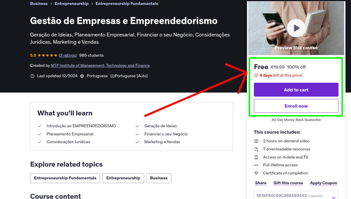Gestão de Empresas e Empreendedorismo