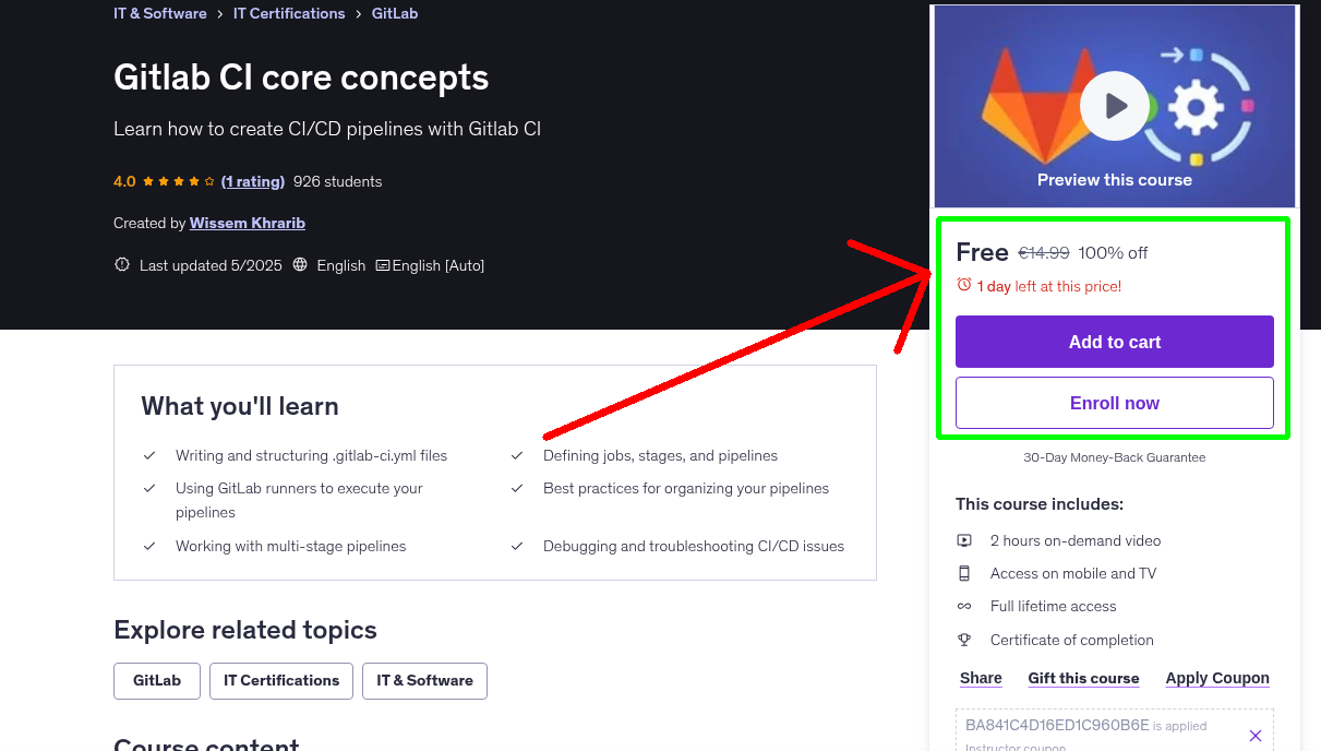 Gitlab CI core concepts