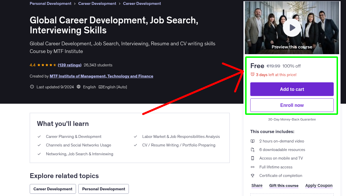 Global Career Development, Job Search, Interviewing Skills