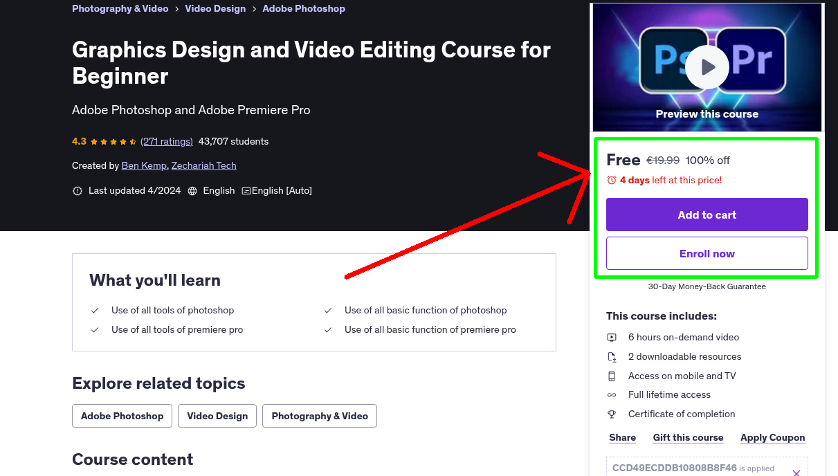 Graphics Design and Video Editing Course for Beginner