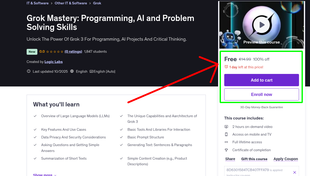 Grok Mastery: Programming, AI and Problem Solving Skills