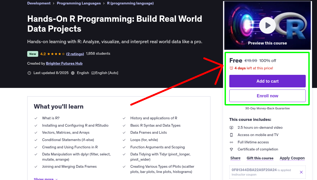 Hands-On R Programming: Build Real World Data Projects
