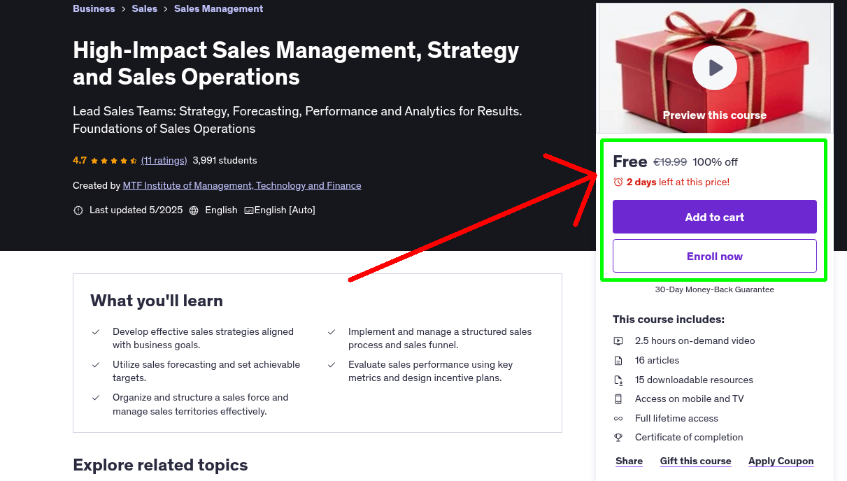 High-Impact Sales Management, Strategy and Sales Operations