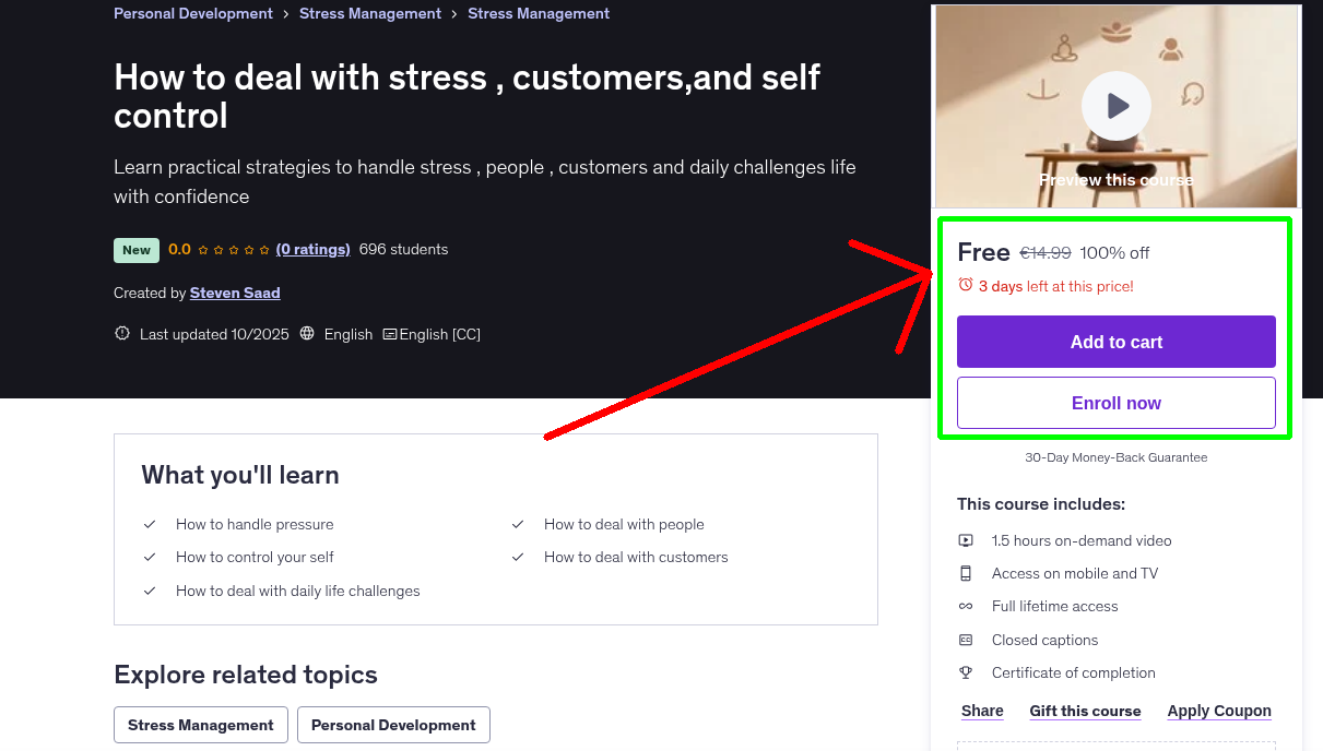 How to deal with stress , customers,and self control