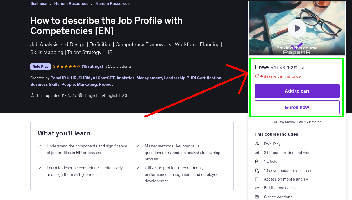 How to describe the Job Profile with Competencies [EN]