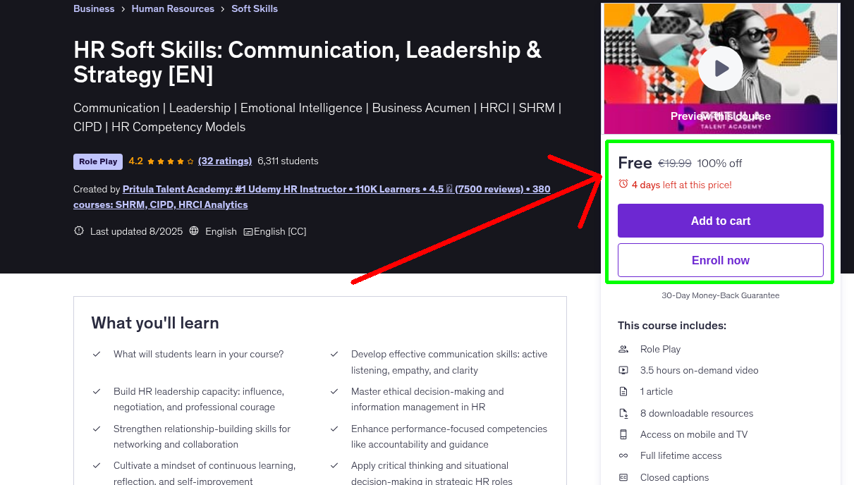 HR Soft Skills: Communication, Leadership & Strategy [EN]