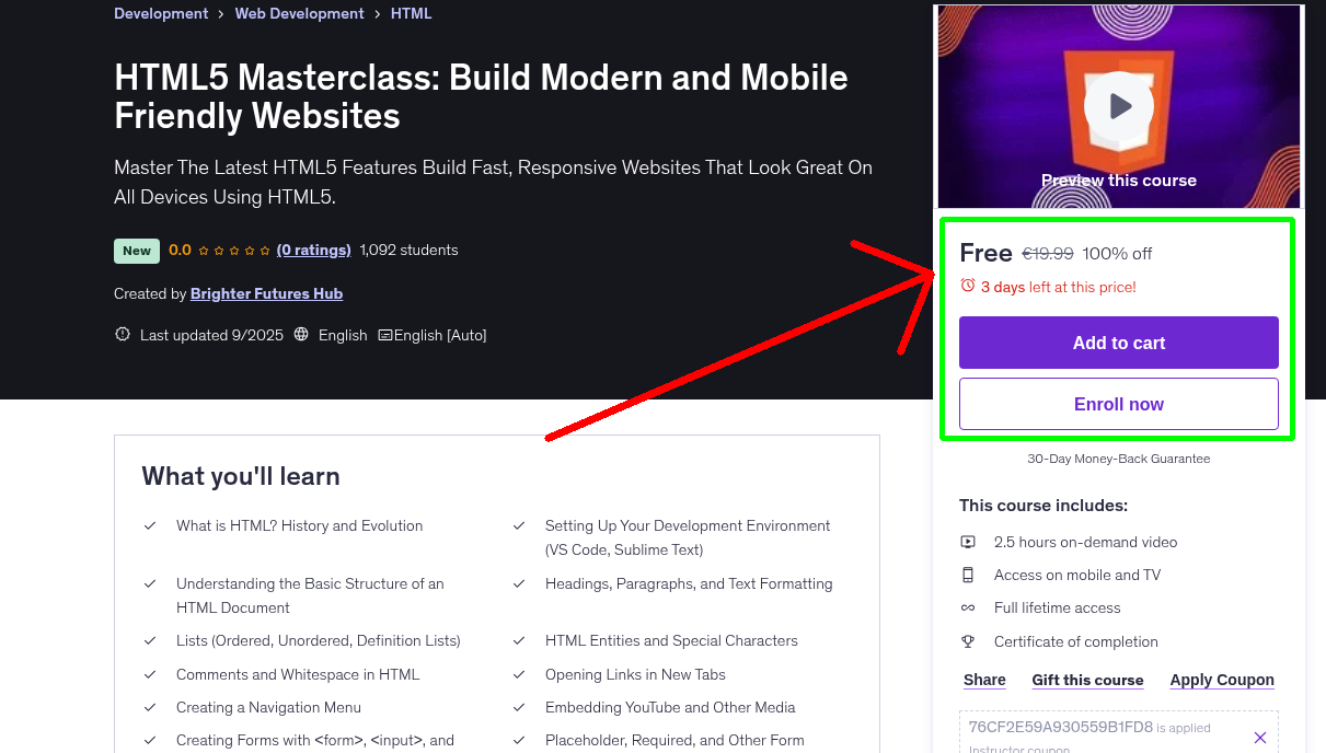 HTML5 Masterclass: Build Modern and Mobile Friendly Websites