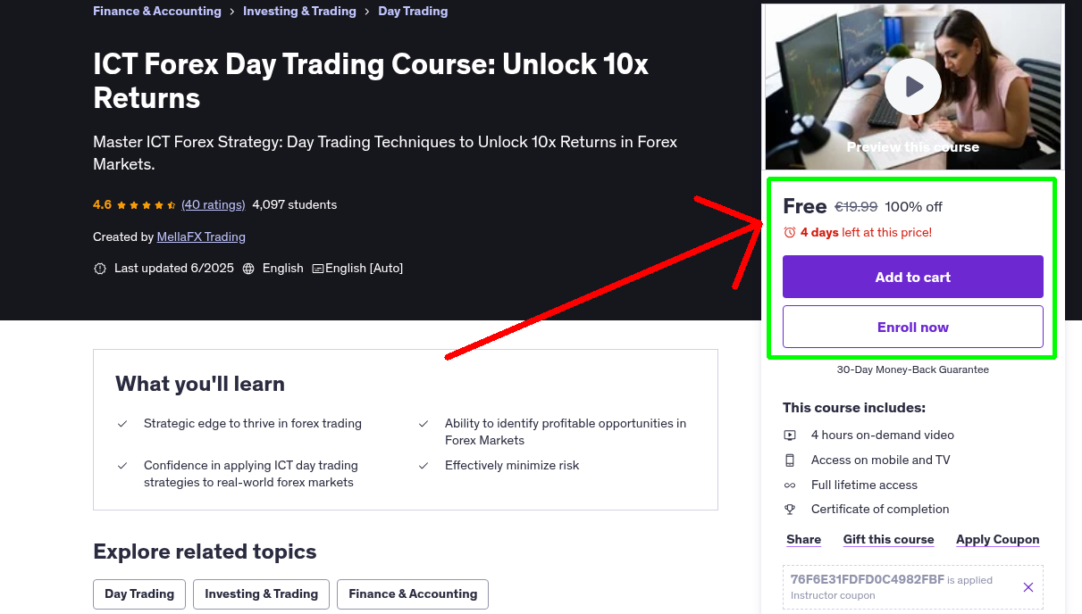 ICT Forex Day Trading Course: Unlock 10x Returns