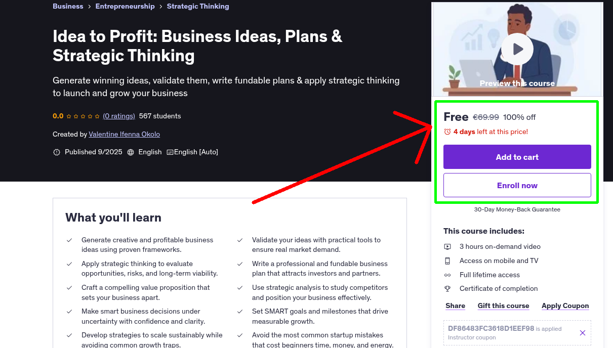 Idea to Profit: Business Ideas, Plans & Strategic Thinking