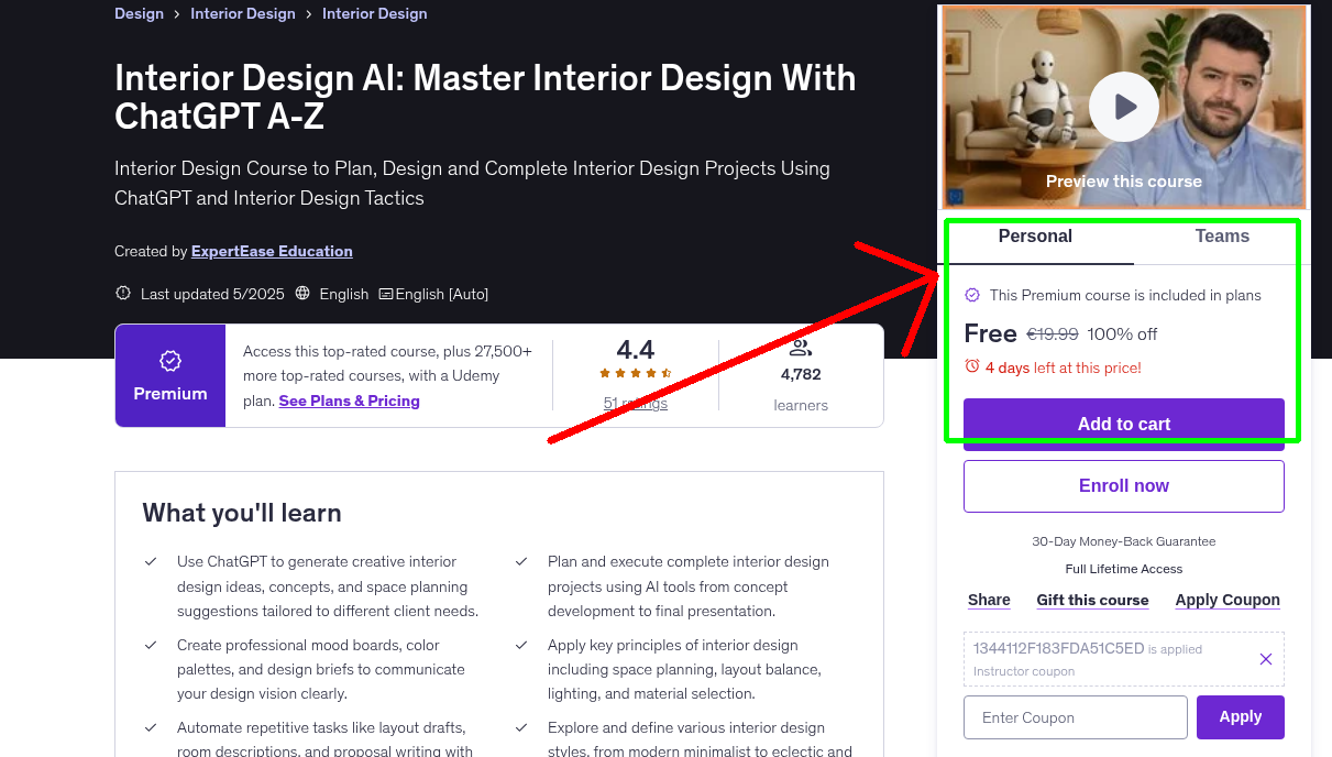 Interior Design AI: Master Interior Design With ChatGPT A-Z