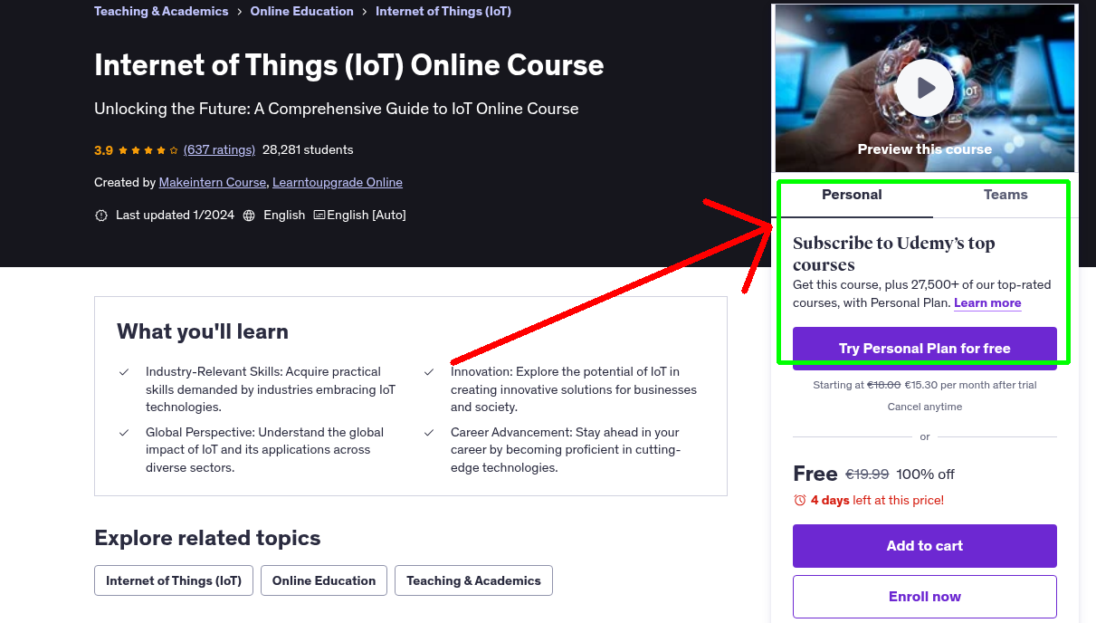 Internet of Things (IoT) Online Course