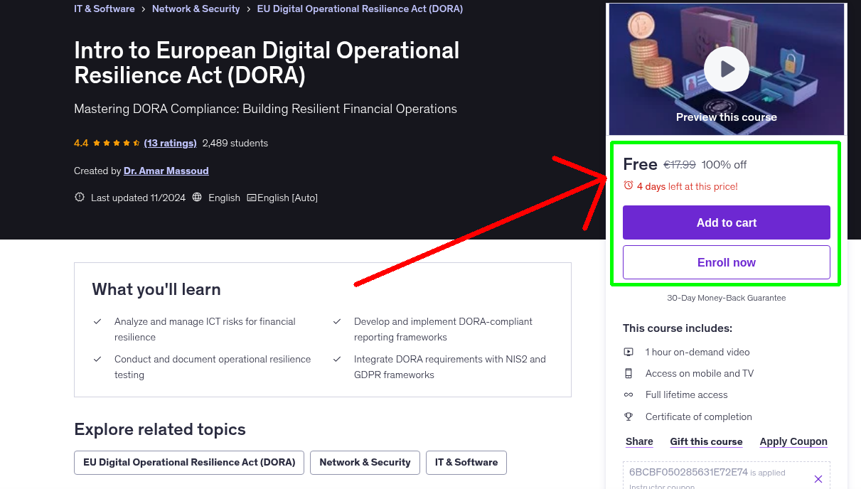 Intro to European Digital Operational Resilience Act (DORA)