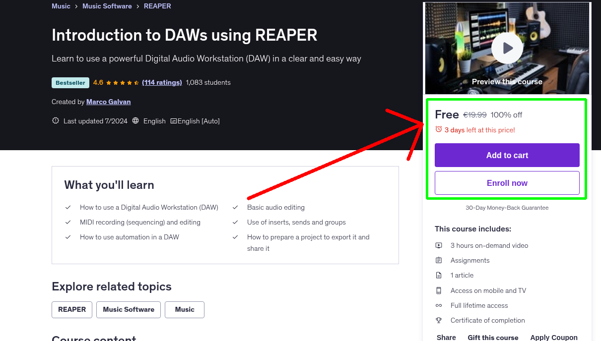 Introduction to DAWs using REAPER