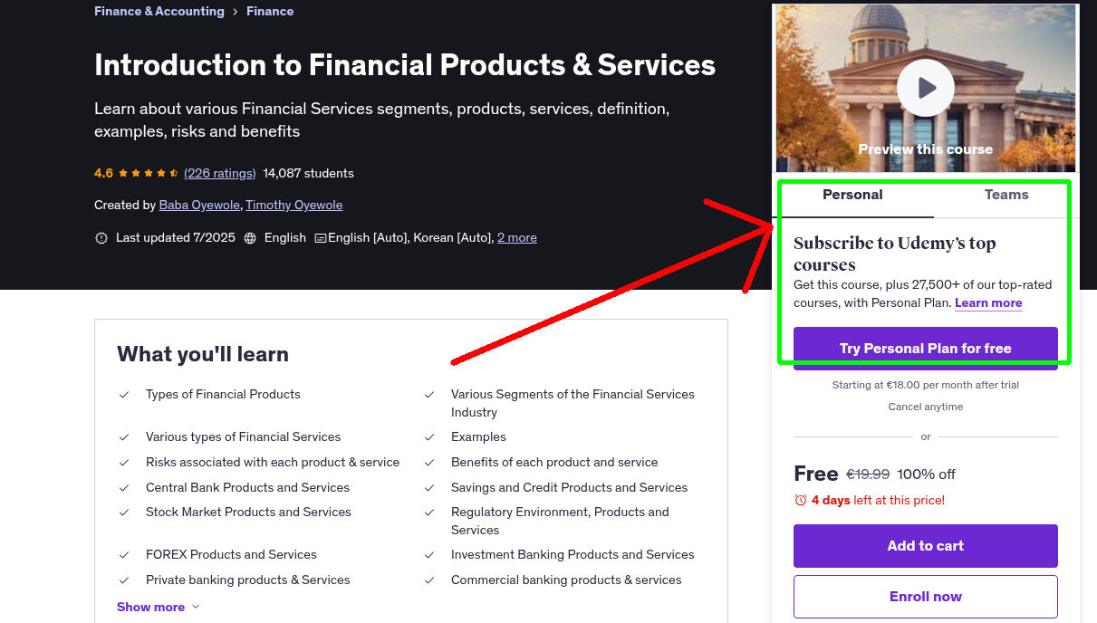 Introduction to Financial Products & Services