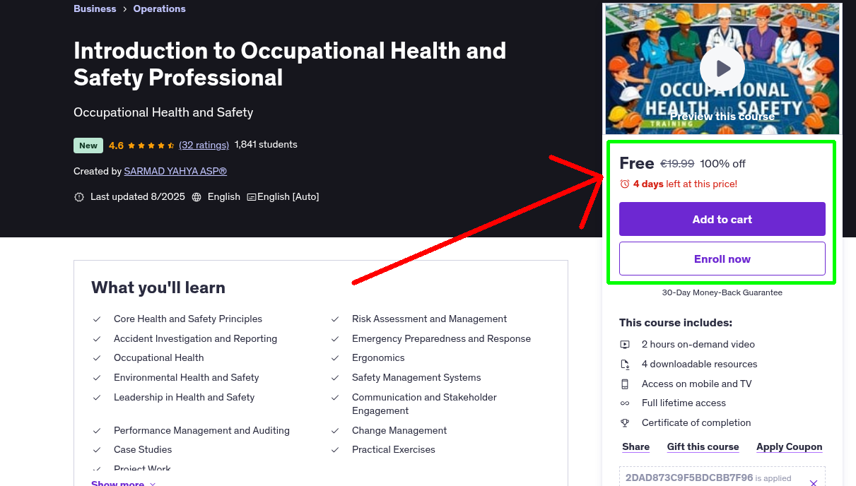 Introduction to Occupational Health and Safety Professional