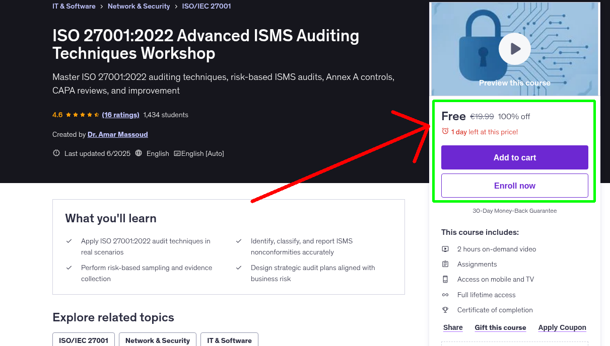 ISO 27001:2022 Advanced ISMS Auditing Techniques Workshop