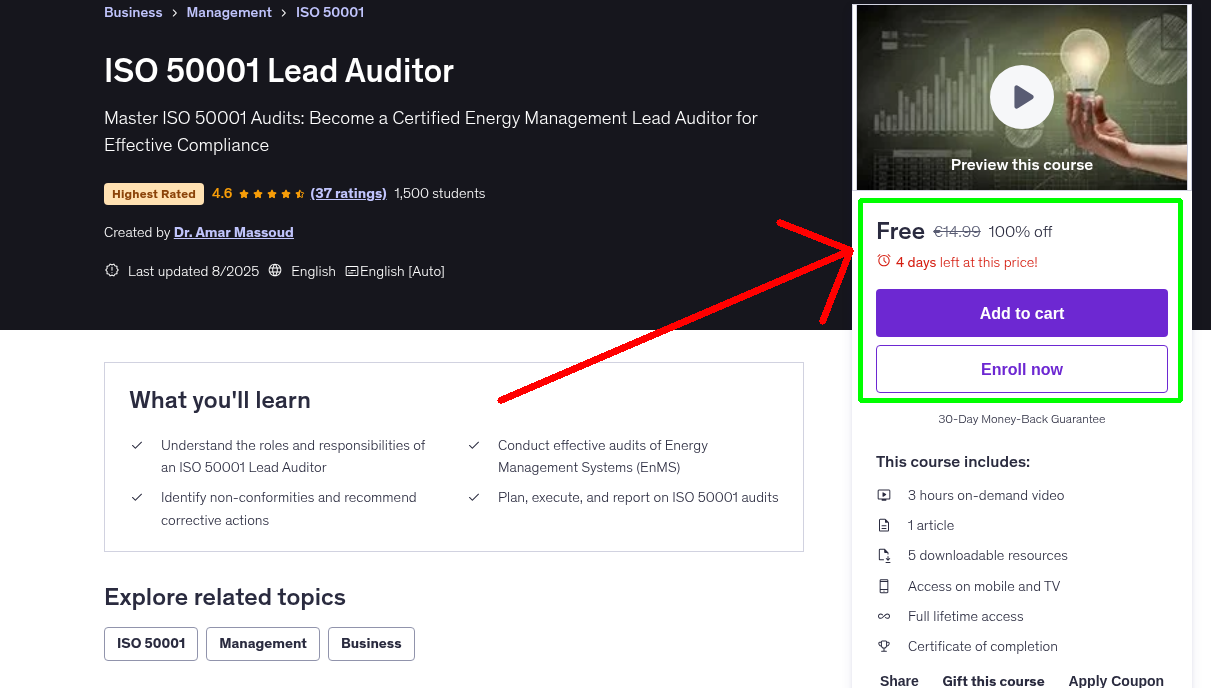 ISO 50001 Lead Auditor