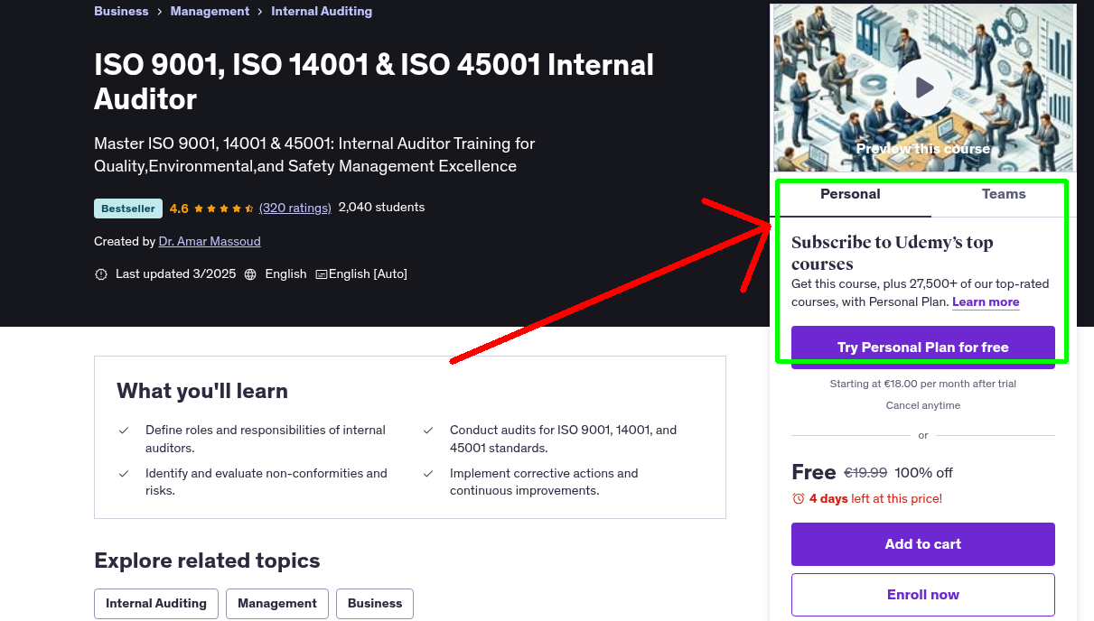 ISO 9001, ISO 14001 & ISO 45001 Internal Auditor