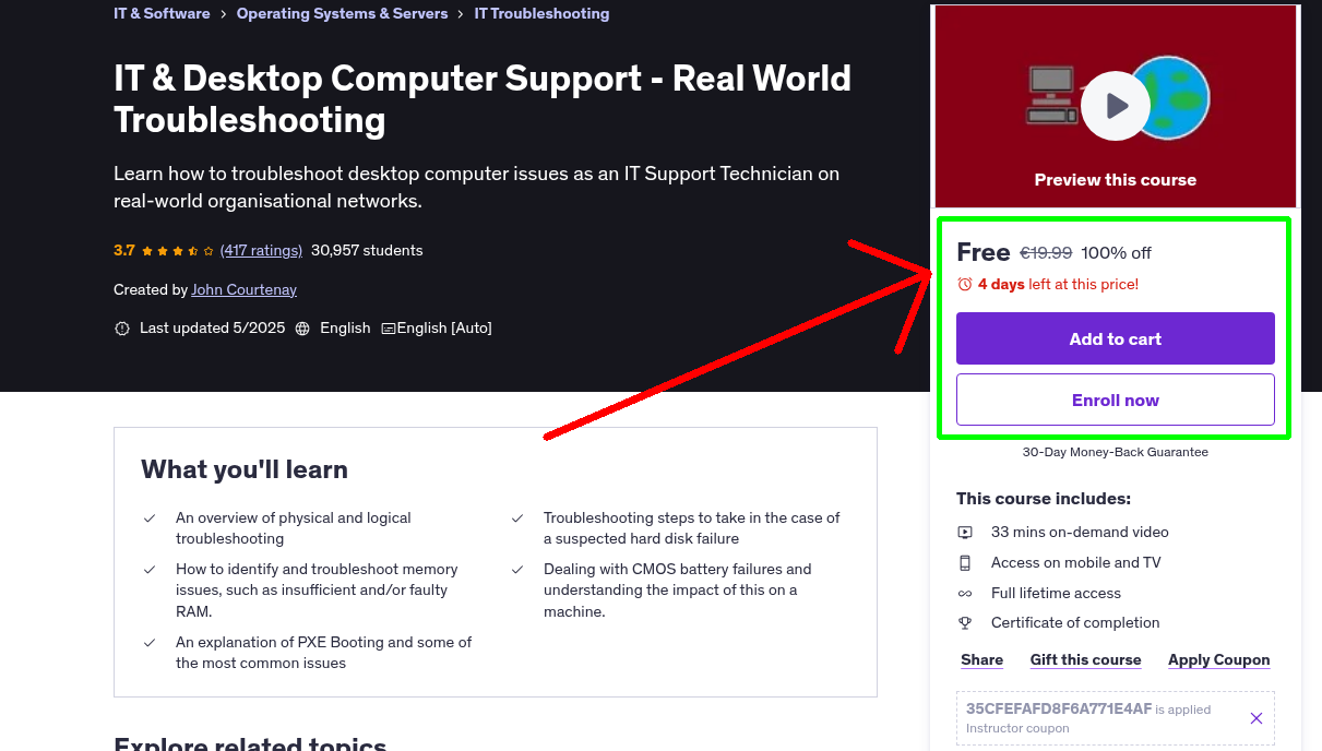 IT & Desktop Computer Support - Real World Troubleshooting