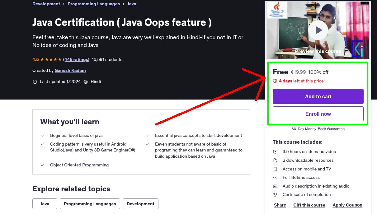 Java Certification ( Java Oops feature )