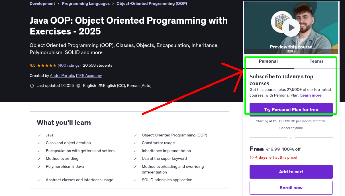 Java OOP: Object Oriented Programming with Exercises - 2025