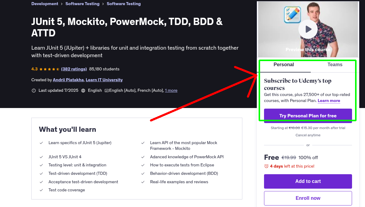 JUnit 5, Mockito, PowerMock, TDD, BDD & ATTD