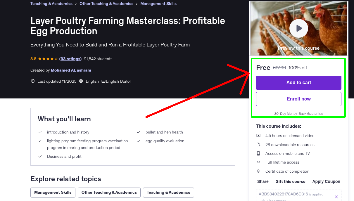 Layer Poultry Farming Masterclass: Profitable Egg Production