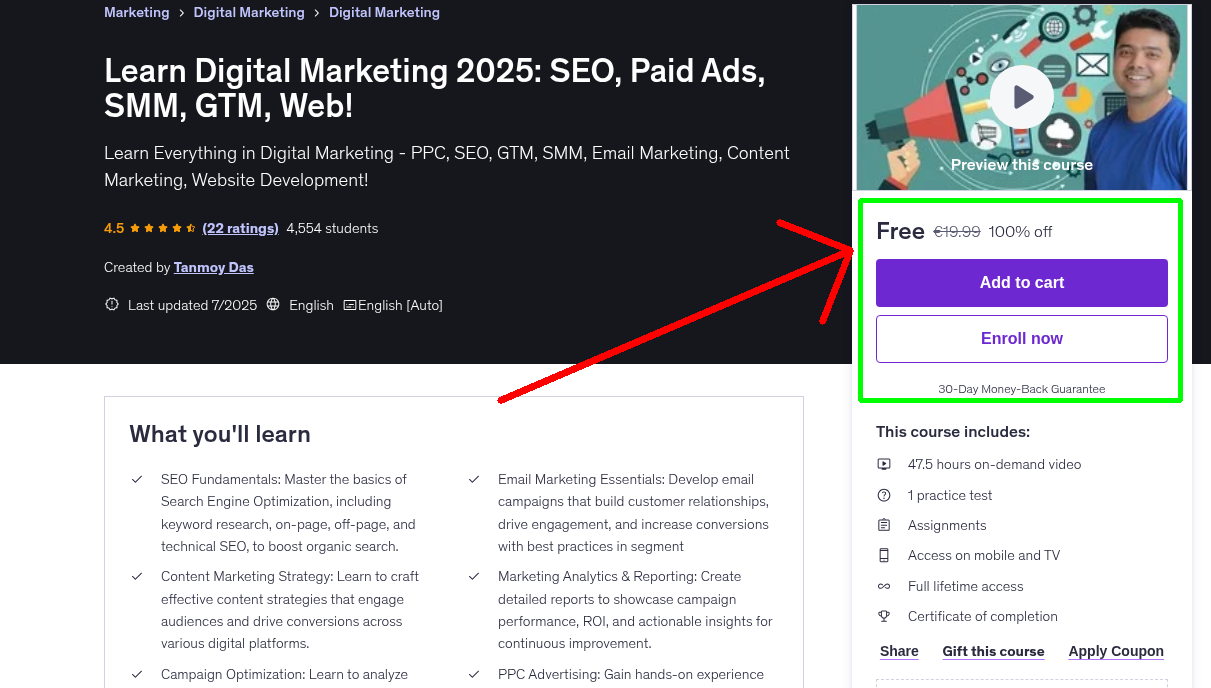 Learn Digital Marketing 2025: SEO, Paid Ads, SMM, GTM, Web!