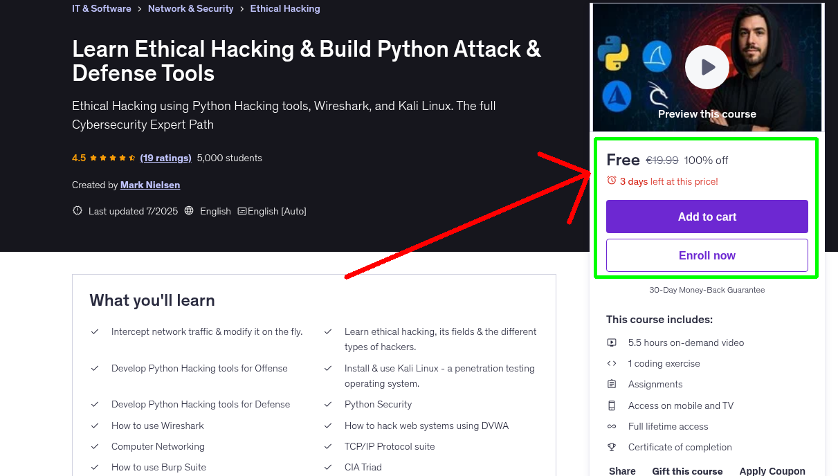 Learn Ethical Hacking & Build Python Attack & Defense Tools