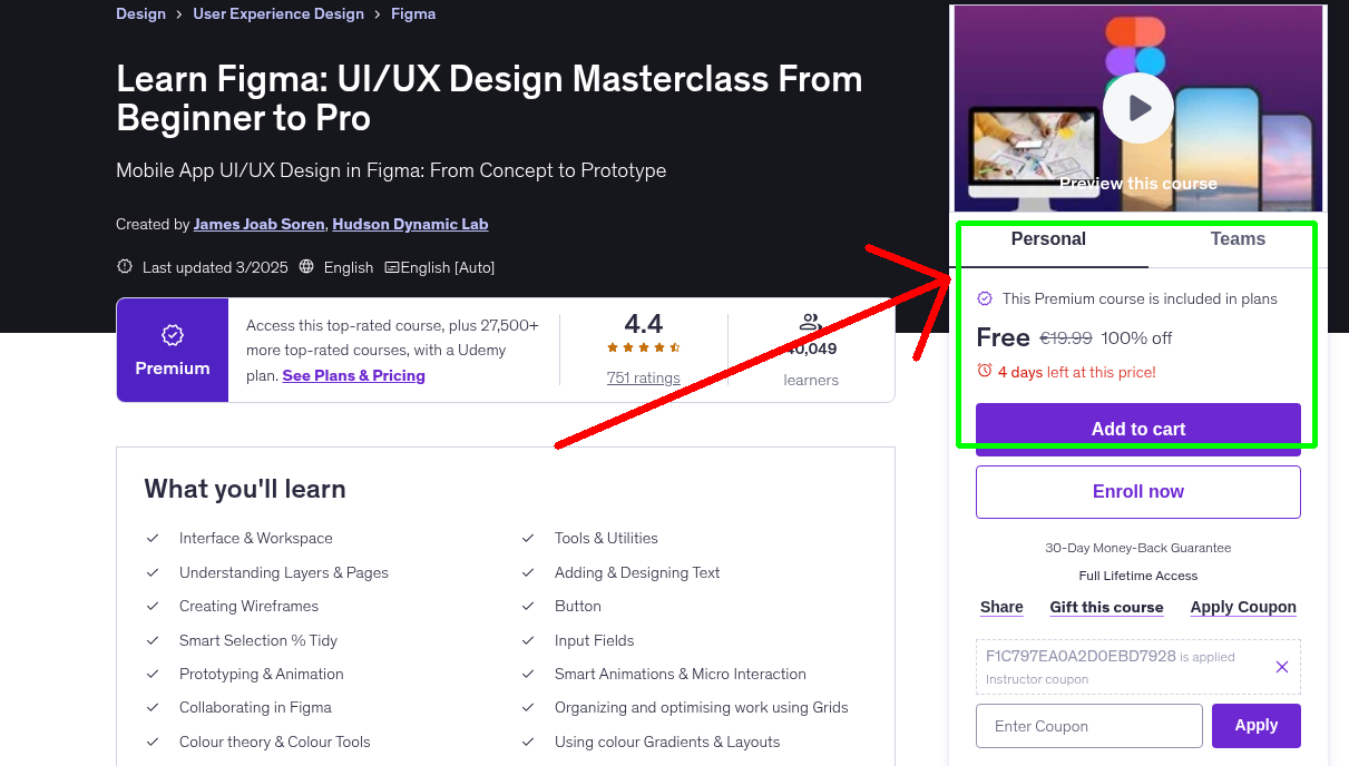 Learn Figma: UI/UX Design Masterclass From Beginner to Pro