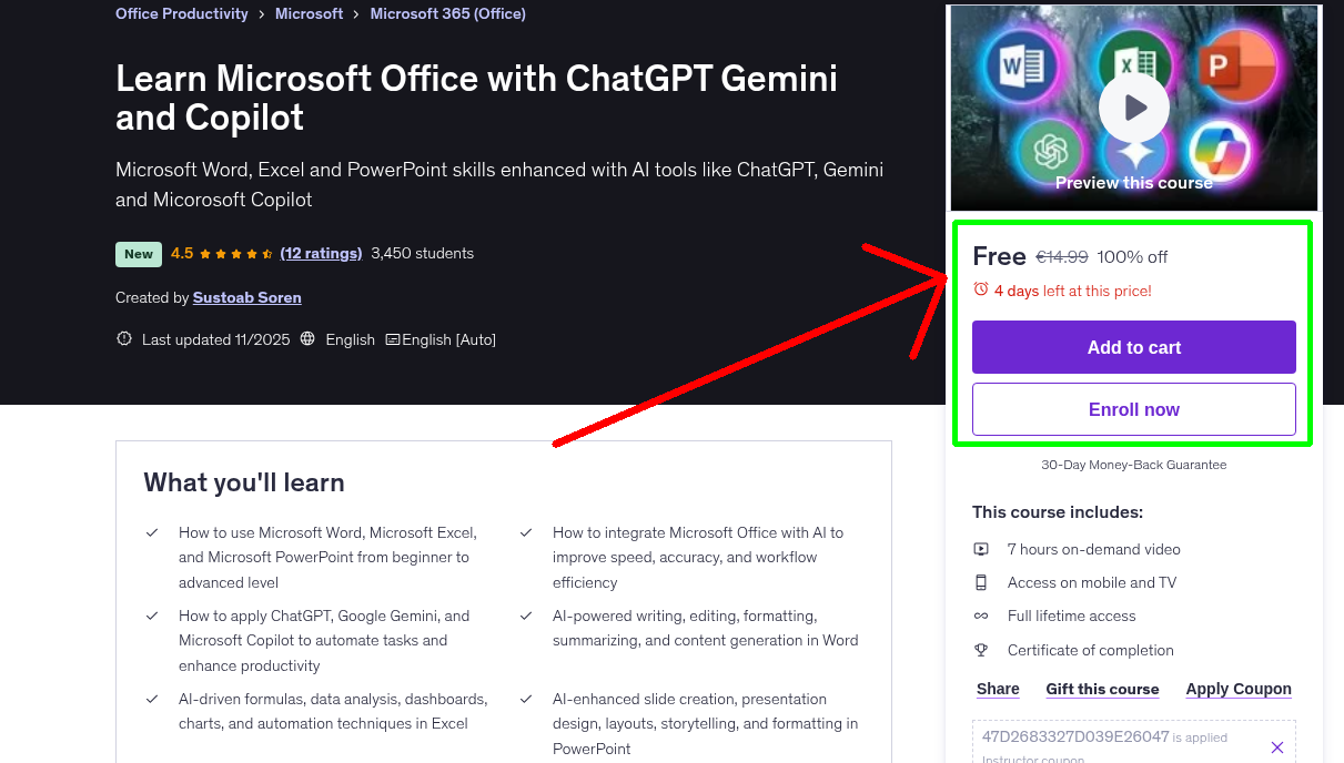 Learn Microsoft Office with ChatGPT Gemini and Copilot