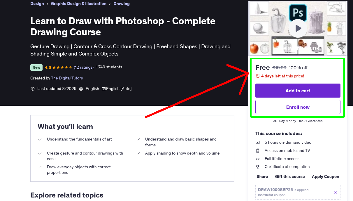 Learn to Draw with Photoshop - Complete Drawing Course