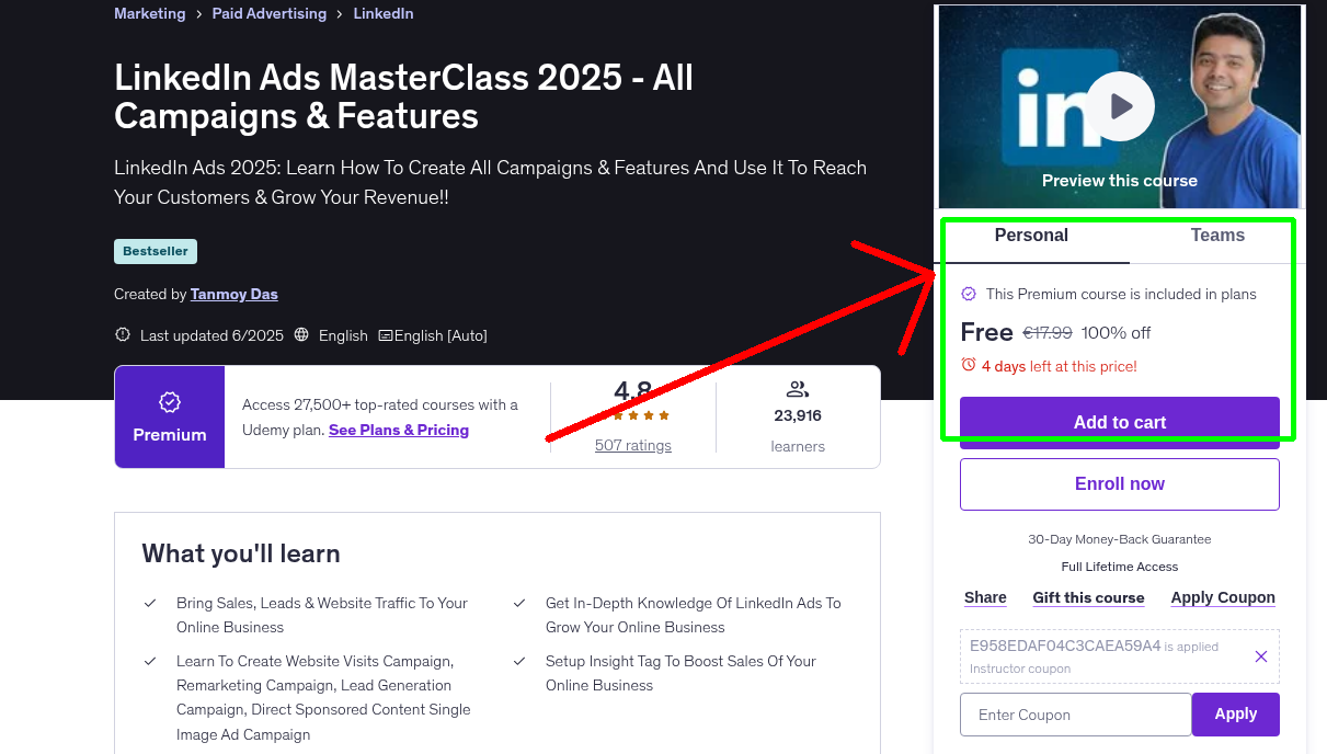LinkedIn Ads MasterClass 2025 - All Campaigns & Features