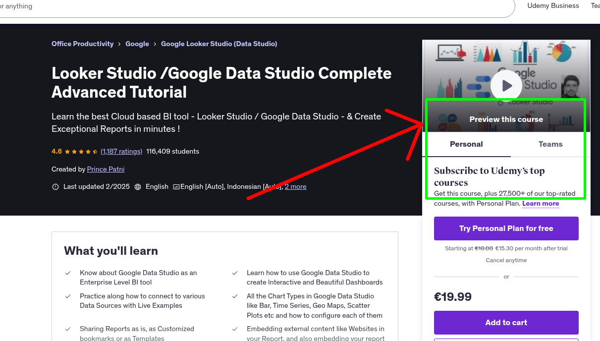 Looker Studio /Google Data Studio Complete Advanced Tutorial
