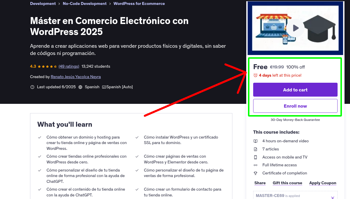 Máster en Comercio Electrónico con WordPress 2025