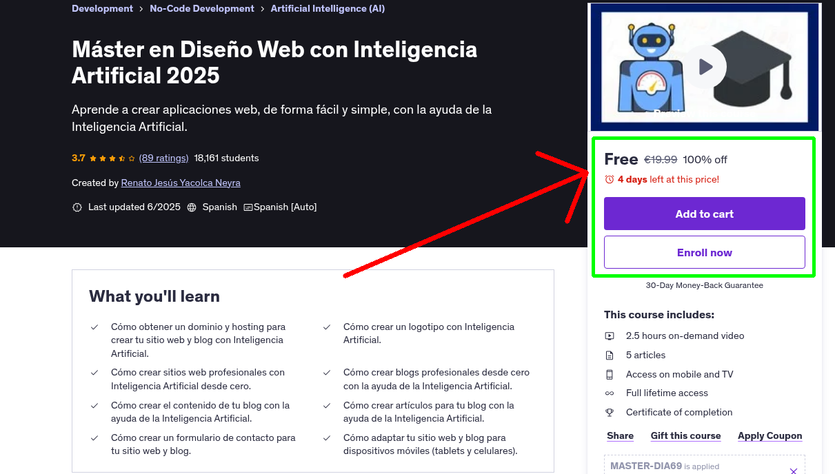 Máster en Diseño Web con Inteligencia Artificial 2025