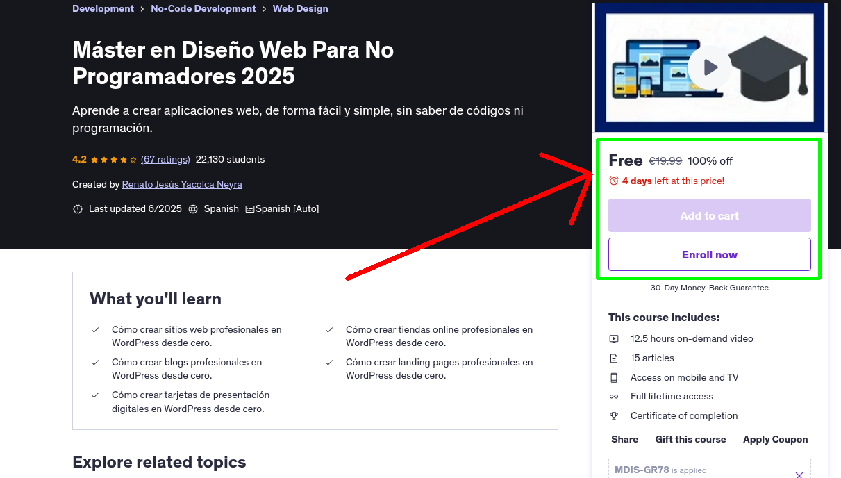 Máster en Diseño Web Para No Programadores 2025