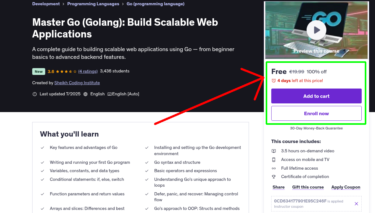 Master Go (Golang): Build Scalable Web Applications