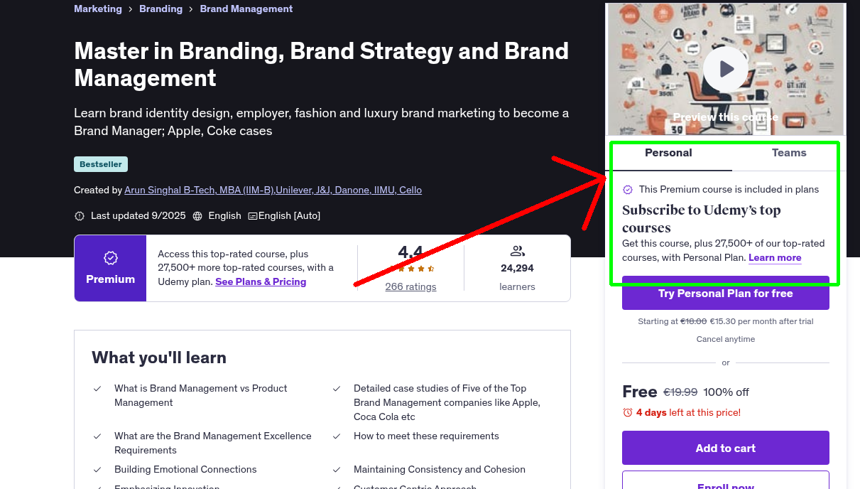 Master in Branding, Brand Strategy and Brand Management