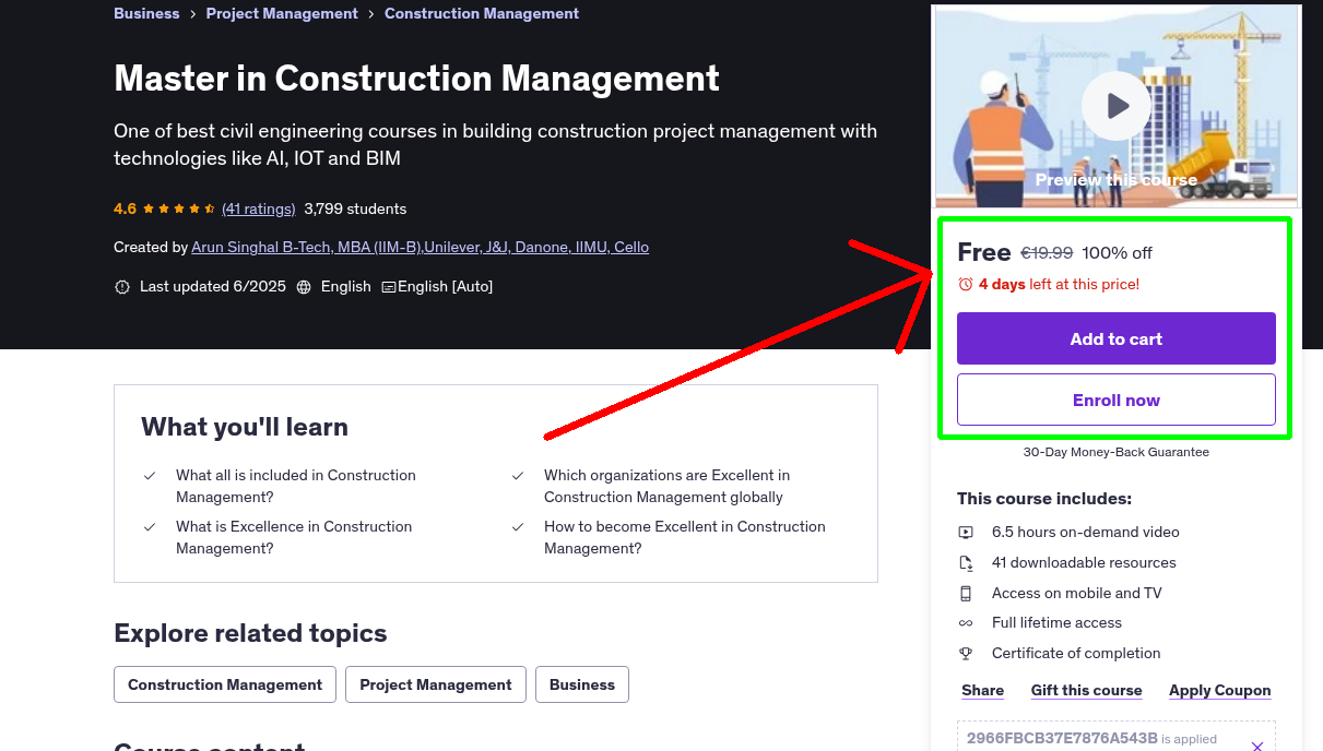 Master in Construction Management