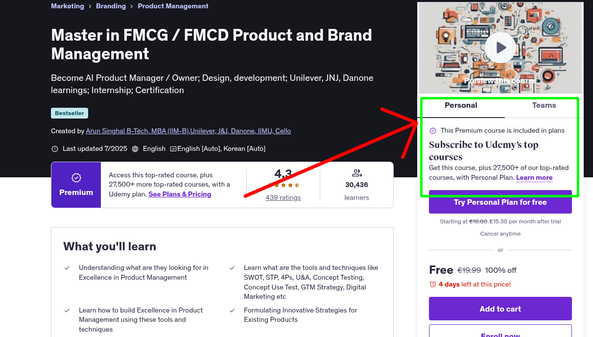 Master in FMCG / FMCD Product and Brand Management
